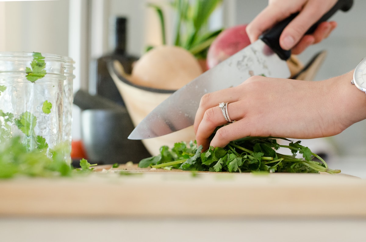 Shopping list and fresh ingredients